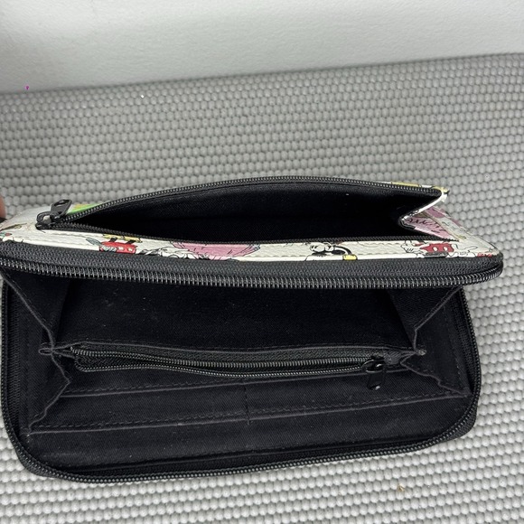 Disney Parks Mickey Minnie Mouse Wallet Card Holder Zip Organizer Carryall - Picture 3 of 5